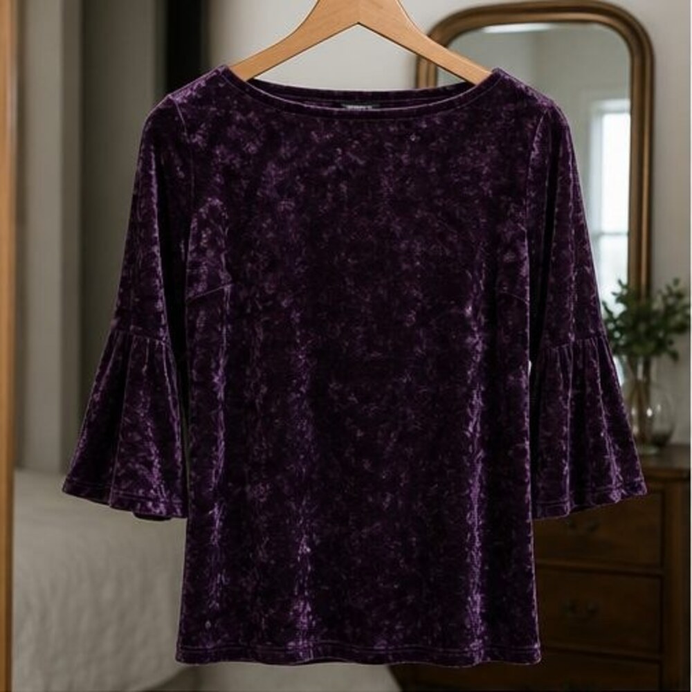 Burgundy Tie Neck Blouse